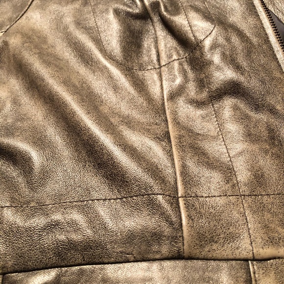 Alfani 100% Leather Petite ZIP Front Jacket. - Picture 8 of 8